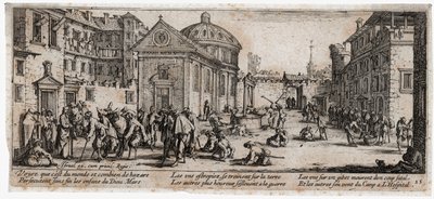 As misérias e os infortúnios da guerra ... (gravura) de Jacques Callot