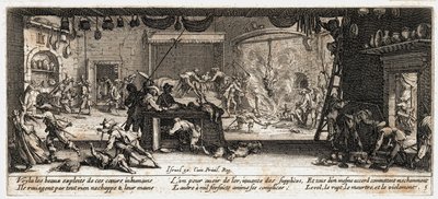 As misérias e os infortúnios da guerra ... (gravura) de Jacques Callot