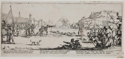 As misérias e infortúnios da guerra (blad 12) de Jacques Callot