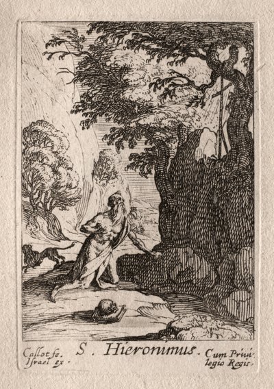 Os Penitentes: St. Jérome. de Jacques Callot