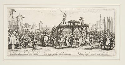 As grandes misérias da guerra: N.º 14 - A roda de Jacques Callot