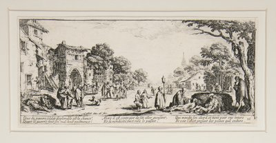 The Great Woes of War: No. 16 - The Dying by the Roadside de Jacques Callot