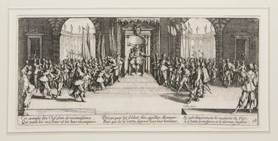 As grandes misérias da guerra: Não. 18 - Distribuição de recompensas de Jacques Callot