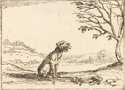 Leoa de luto por seu filhote de Jacques Callot