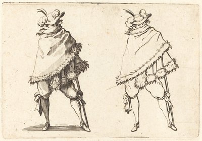 Homem envolto em seu manto de Jacques Callot