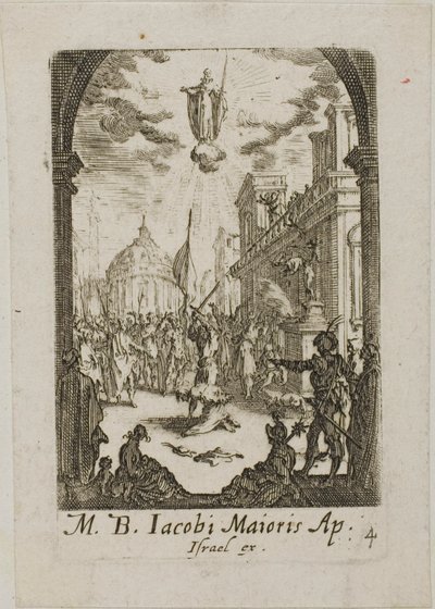 Martírio de São Tiago Maior, lâmina quatro de Os martírios dos Apóstolos de Jacques Callot