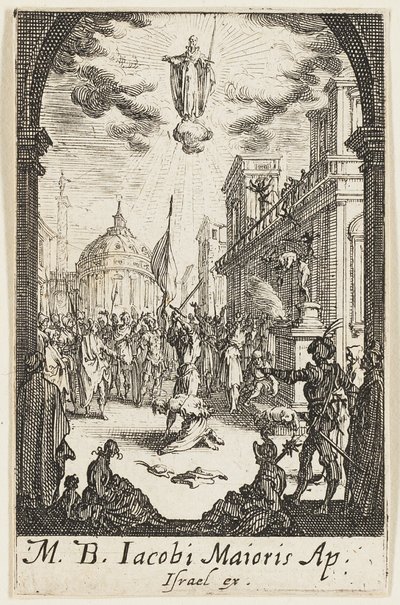 Martírio de São João Maior, lâmina quatro de Os martírios dos apóstolos de Jacques Callot