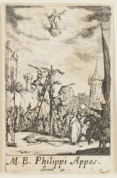 Martírio de São Filipe, placa oito de Os Martírios dos Apóstolos de Jacques Callot