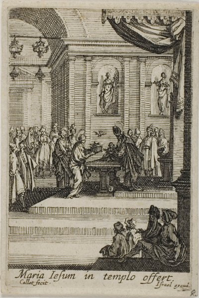Maria apresentando Cristo no Templo, de A Vida da Virgem de Jacques Callot