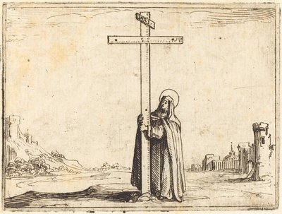 Freira abraçando a Santa Cruz de Jacques Callot