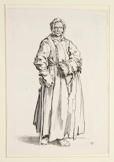 Mulher de um olho só, de Os Mendigos (La borgnesse) de Jacques Callot