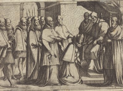 Audiência Papal [verso] de Jacques Callot