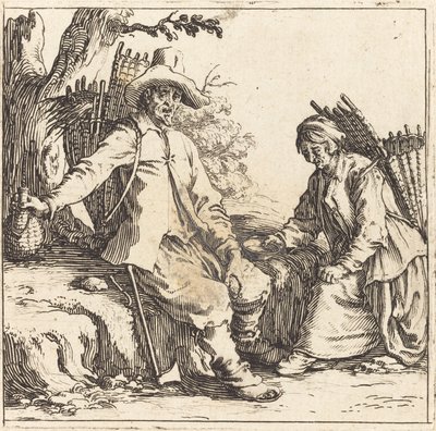 Casal de camponês em repouso de Jacques Callot