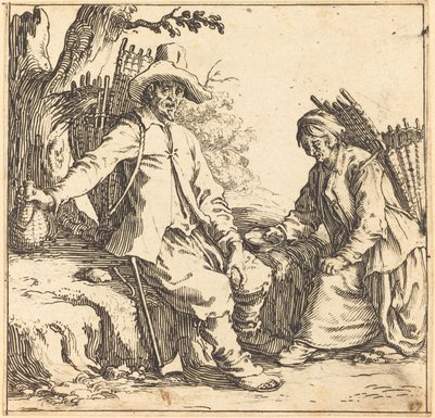 Casal de camponês em repouso de Jacques Callot