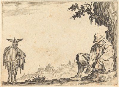 Camponês tirando o sapato de Jacques Callot