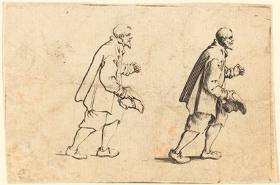 Camponês com chapéu na mão de Jacques Callot