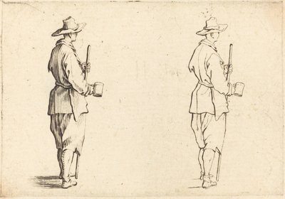 Camponês com um copo de Jacques Callot