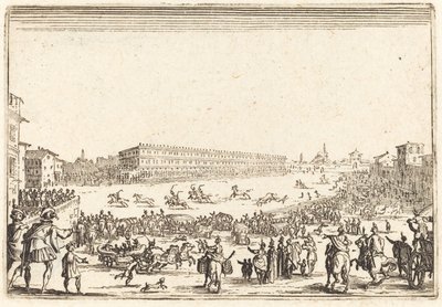 Piazza Santa Croce, Florença, c. 1622. de Jacques Callot