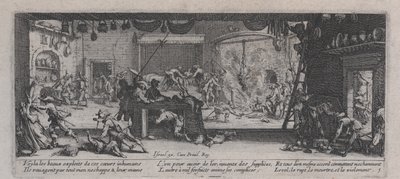 Pilhagem de uma fazenda, de &39;As misérias da guerra&39; de Jacques Callot