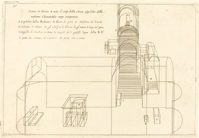 Plano e Elevação da Igreja do Sepulcro de Nossa Senhora de Jacques Callot
