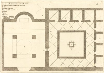 Planta da Igreja perto da Casa de Anás de Jacques Callot