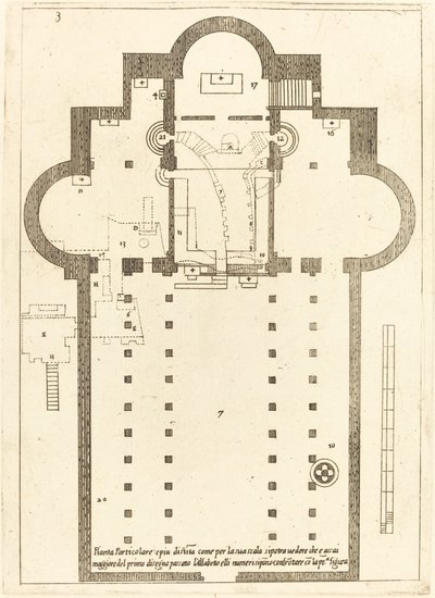 Planta da Igreja da Santa Manjedoura de Jacques Callot