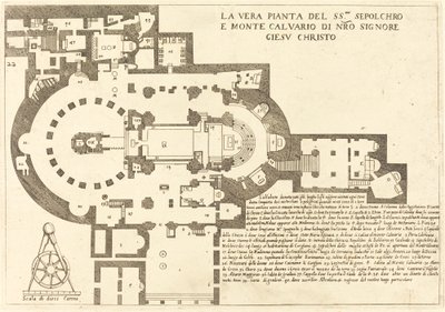 Plano do Santo Sepulcro e Monte Calvário de Jacques Callot