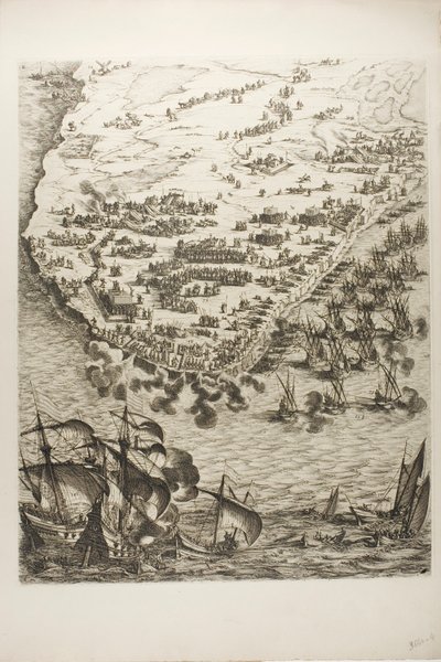 Placa Quatro do Cerco de La Rochelle de Jacques Callot