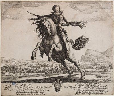 Retrato do príncipe de Phalsbourg (Lieure 505, Meaume 508) de Jacques Callot
