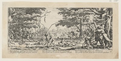 Vingança dos camponeses, estampa 17 da série «Misérias da Guerra» de Jacques Callot