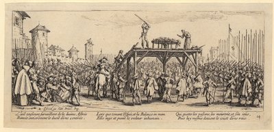 Roda, estampa 14 da série «As Misérias da Guerra» de Jacques Callot