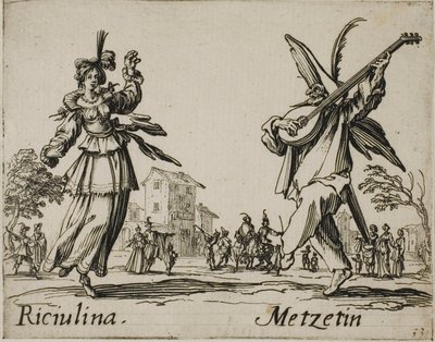 Riciulina - Metzetin, placa 8 de Balli di Sfessania de Jacques Callot