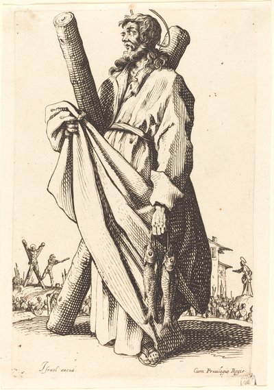 Santo André, publicado em 1631. de Jacques Callot