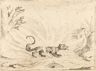 Salamandra cercada por chamas de Jacques Callot