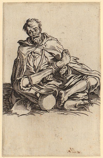 Mendigo débil, prancha 13 da série «Os mendigos» de Jacques Callot