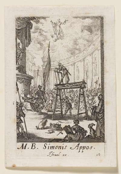 Simão, o Apóstolo (Simonis Appos.) de Jacques Callot