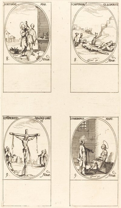 São Castório; São Carpóforo e os quatro mártires coroados; Comemoração da Imagem de Jacques Callot