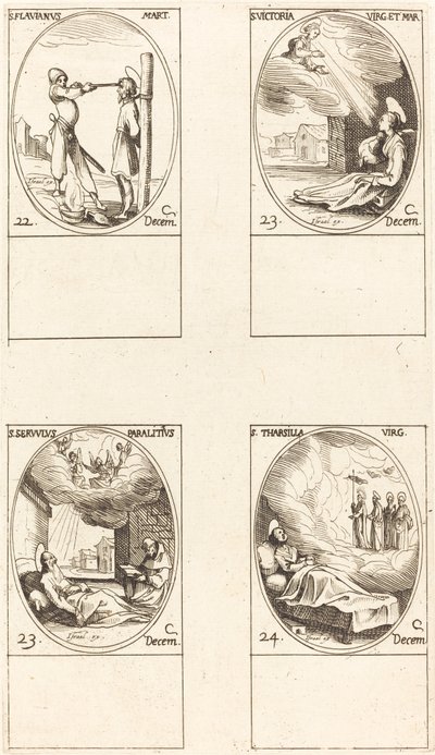 St Flaviano; St Vitória St Um escravo; St Tarsila de Jacques Callot