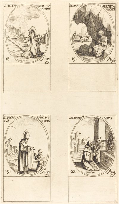 Santa Helena; São Donato; São Ludovico, Bispo; São Bernardo de Jacques Callot