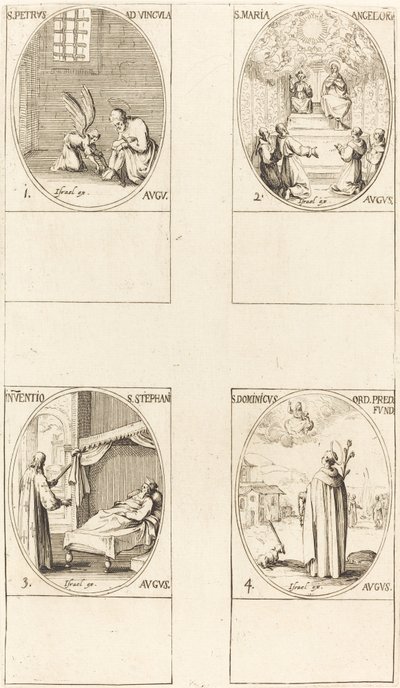 São Pedro, Apóstolo; Santa Maria dos Anjos; Descoberta do Corpo de Santo Estêvão; São Dom de Jacques Callot