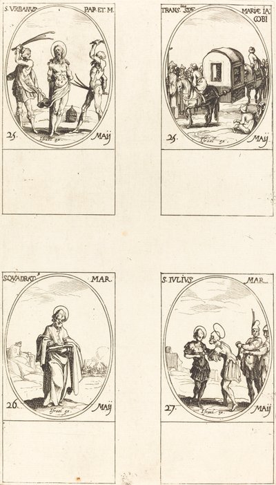 St. Urban, A Tradução de St. Mary de James, St. Quadrat, St. Julius. de Jacques Callot