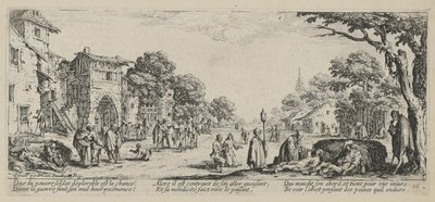 Moribundos à beira da estrada, estampa 16 da série « Misérias da Guerra » de Jacques Callot