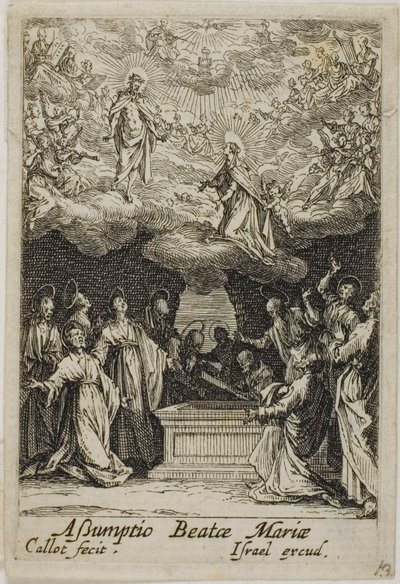 A Assunção da Virgem, da Vida da Virgem de Jacques Callot
