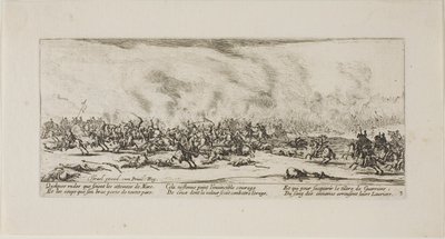 A Batalha, prato três de As Misérias da Guerra de Jacques Callot
