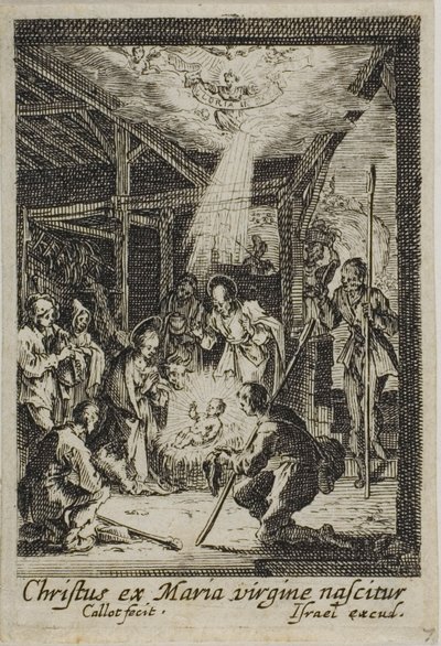O Nascimento de Jesus, de A Vida da Virgem de Jacques Callot