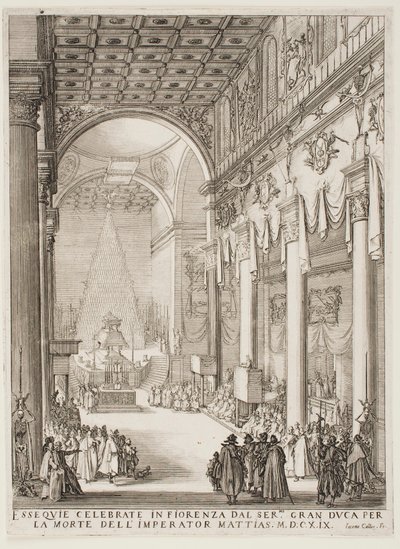 O catafalco do imperador Matias de Jacques Callot
