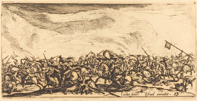 O Combate de Cavalaria com Espadas, c. 16321634. de Jacques Callot