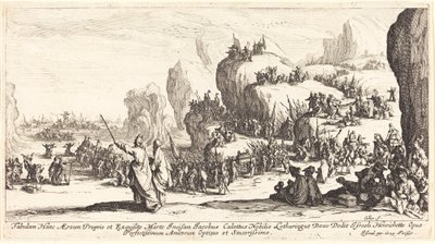 A travessia do Mar Vermelho de Jacques Callot