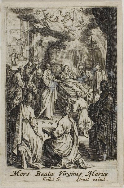 A Morte da Virgem Maria, de A Vida da Virgem de Jacques Callot