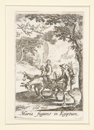 O Voo para o Egipto, nº 9 de The Life of the Virgin de Jacques Callot